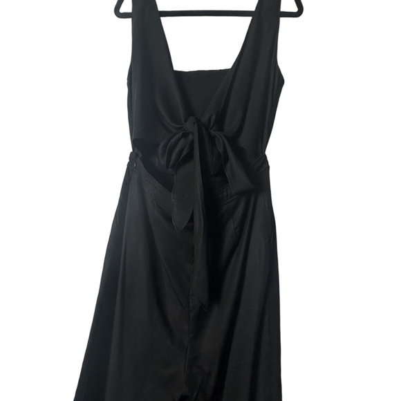 VETTA Black Square Neck Apron Jumpsuit Size 6 - Picture 2 of 7
